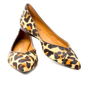 French Sole - Peppy Leopard Haircalf Flats - worn once